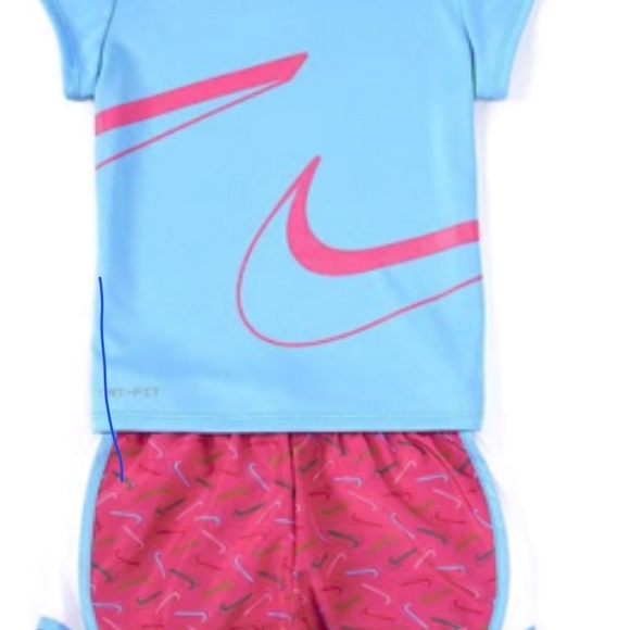 Nike Other - Nike Blue and Pink Rashguard Matching Set